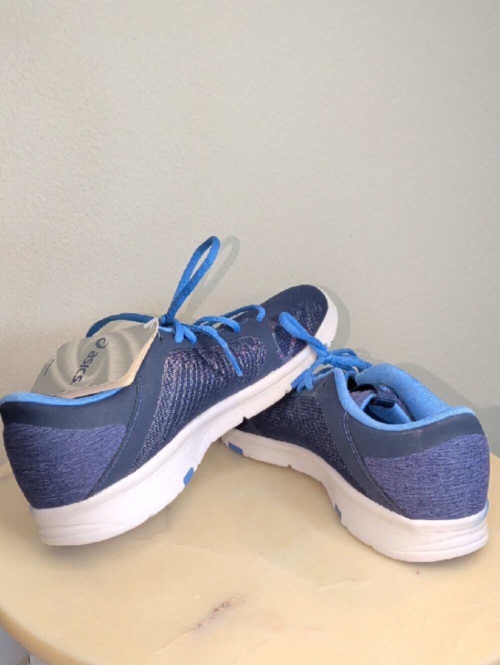 Asics Athletic Running Shoes in Navy and Blue - Picture 3 of 5